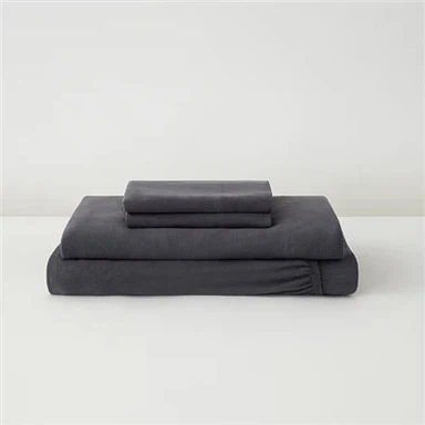 ग्रे जर्सी बुनना शीट सेट